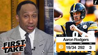 FIRST TAKE | "Rodgers Gets It DONE" - Stephen A. reacts to Steelers' 30-27 win over Bengals