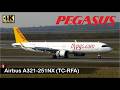 Pegasus - Airbus A321-251NX (TC-RFA) Landing at Vienna Airport, Runway 34 #turkey #flughafen #wien