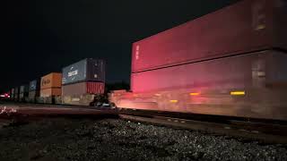 CSX 747 Leads Long CSX I138-22 NB Intermodal Double Stack Train Thru Florence SC