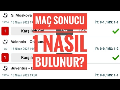 MAÇ SONUCU 1 NASIL BULUNUR? MUTLAKA İZLEYİN!!!