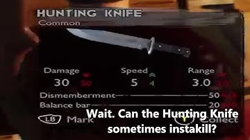 Can the Hunting Knife sometimes instakill? - Evil Dead The Game