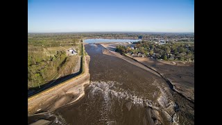 Drone View of Edenville Dam Breach: Day Two 5 21 2020