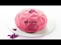 White chocolate and red fruits mousse with Silikomart 3D mould GEMMA