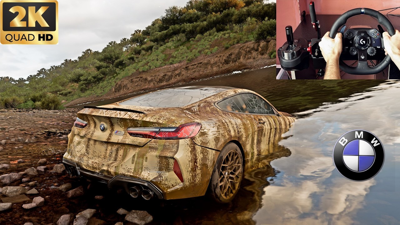 Rebuilding BMW M8 Competition (869HP) | Forza Horizon 5 Steering Wheel Gameplay