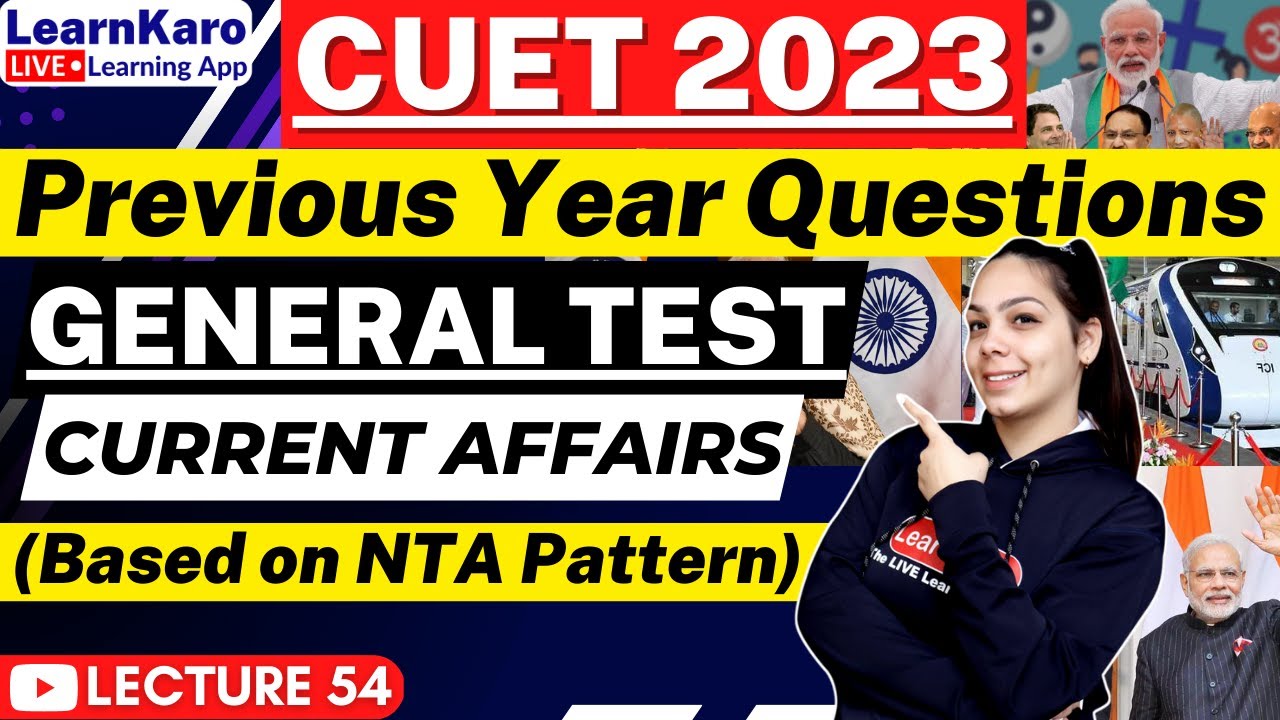CUET PYQs🔥 Current Affairs & Static GK | Previous Year Questions (Based ...
