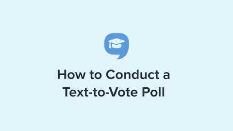 Conduct a Text-to-Vote Poll | SimpleTexting