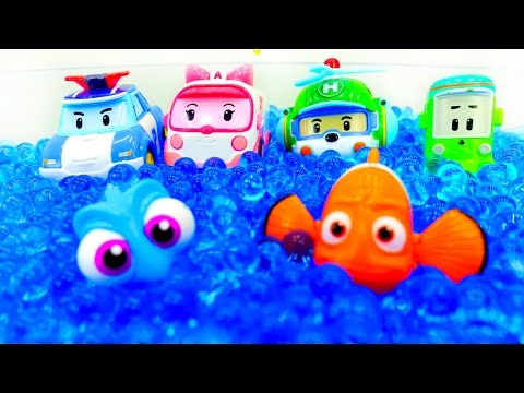 Robocar Poli Toys & Finding Dory Toys. Robocar Toys Clear Orbeez Pool. Toy Cars Videos. Робокар Поли