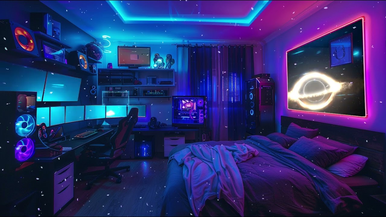 🌺 Deep Green Space Mission | Soundplay with Typing, Computer Chirps, Purring, Space Sounds | 10 hrs