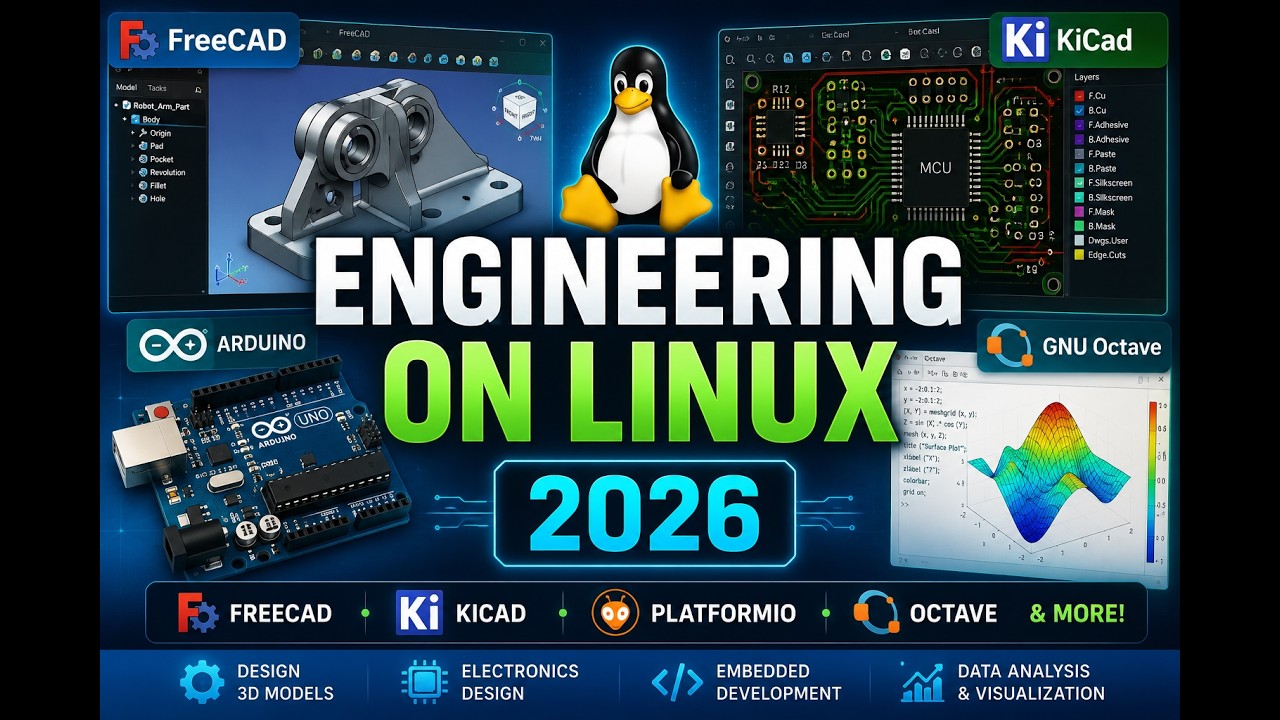 Linux Mechanical Design Best Engineering Tools on Linux in 2026 – FreeCAD, KiCad, PlatformIO ...