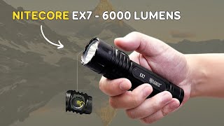 [Giới thiệu] Đèn pin Nitecore EX7: 6000 Lumens, pin 21700, đa kênh chiếu sáng!