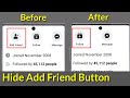 Hide Add Friend Button on Facebook || Hide Facebook Friend Request