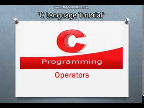 Operators in 'C' Programming | Pooja's Computer Tech - YouTube