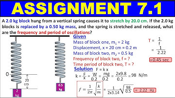 Assignment 7.1 | Class 11 Physics Chapter 7 Oscillations | Federal Board KP Board| Study with ME