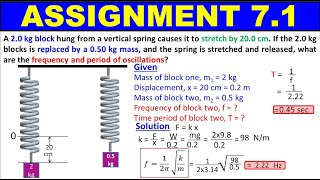 Assignment 7.1 | Class 11 Physics Chapter 7 Oscillations | Federal Board KP Board| Study with ME
