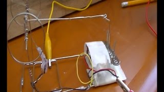 Paper Clip Rocking engine. First trial