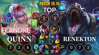 LNG Flandre Quinn vs Renekton Top - KR Patch 10.16