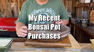 Mes récents achats de pots à bonsaï