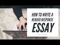 How to write response essay on a reading - How to Write a Reading Response Essay