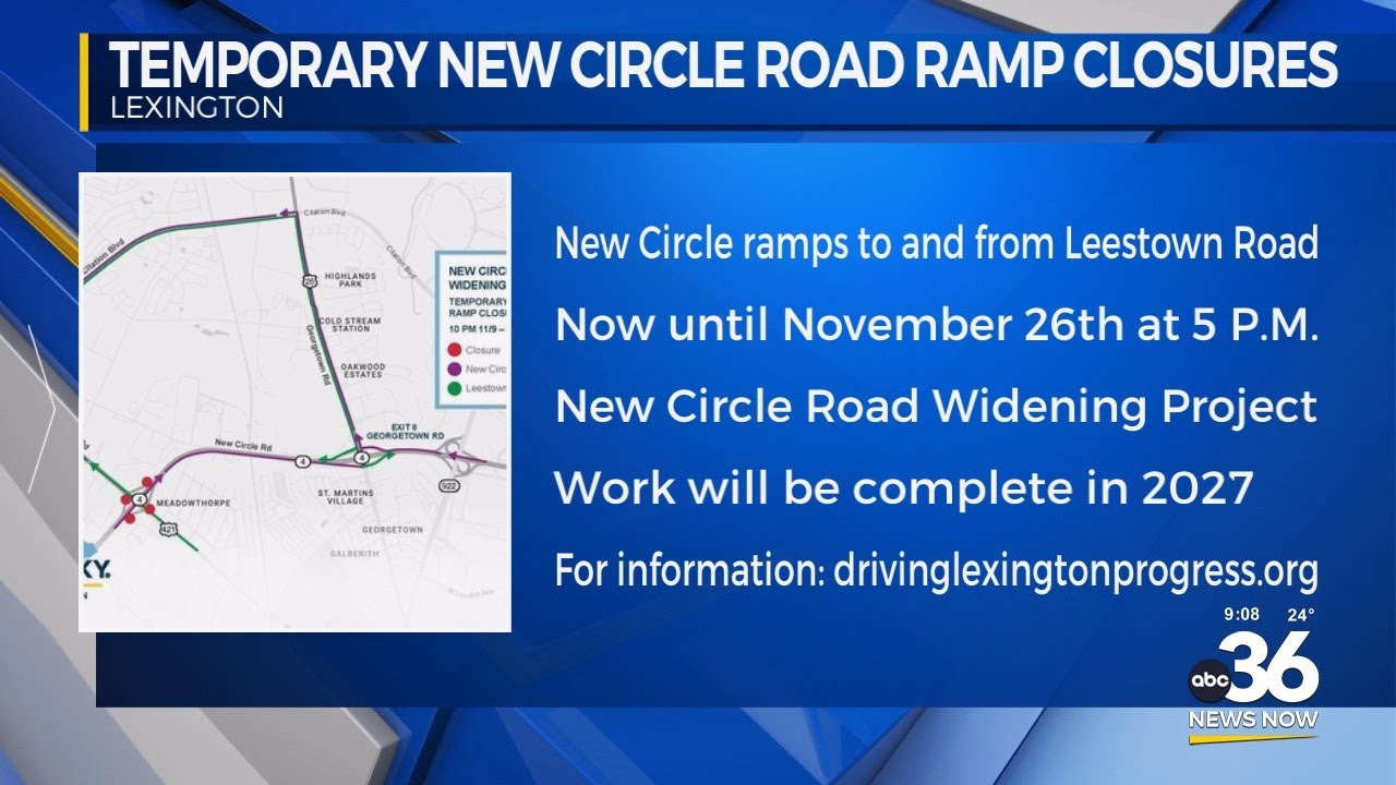 Temporary New Circle Road ramp closures - YouTube