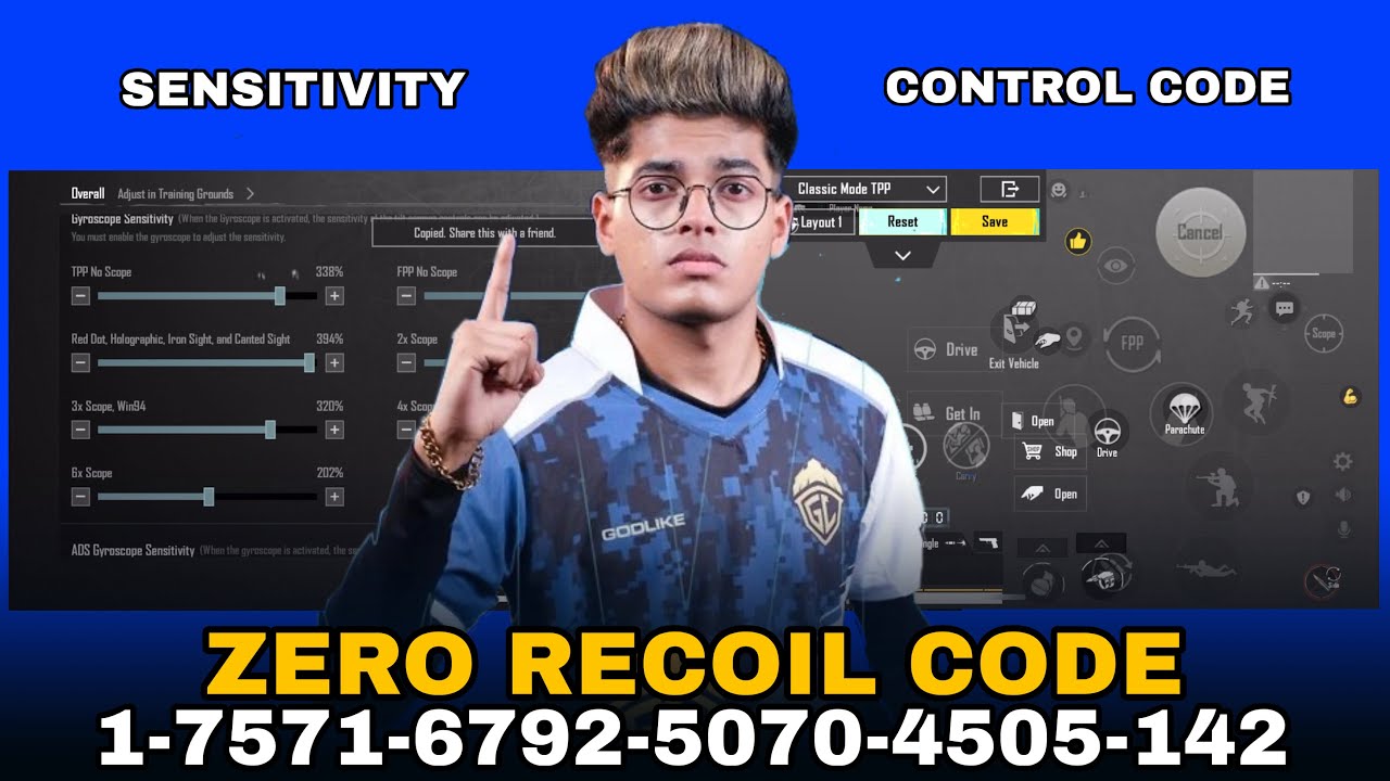 NEW UPDATE 4.1🔥BEST SENSITIVITY CODE + CONTROL SETTINGS BGMI/PUBG MOBILE [ New Code UPDATE ] x4