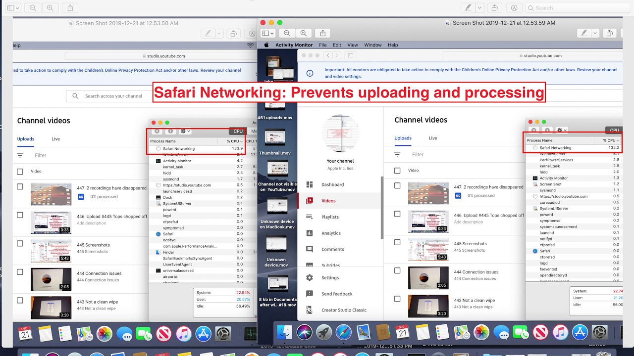479. High Safari Networking prevents uploading