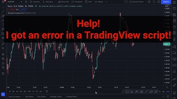 What to do when you get an error with a TradingView script