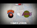 NBA 2K14 2013 71 72 New York Knicks Vs 71 72 Los Angeles Lakers Gameplay Simulation 