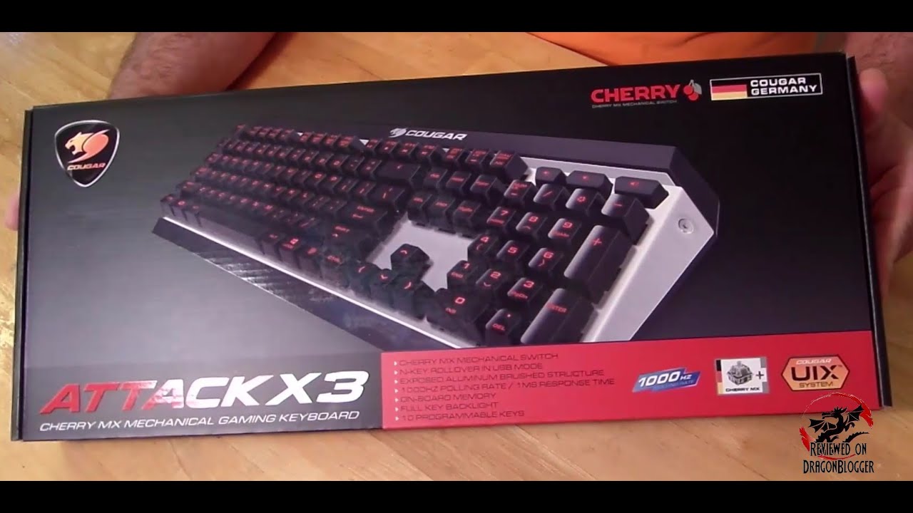 Unboxing and overview of the Cougar Mechanical Gaming Keyboard (AttackX3-4IS)