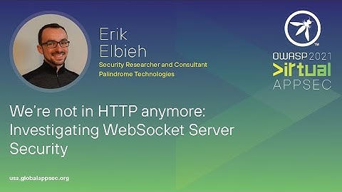 We’re not in HTTP anymore: Investigating WebSocket Server Security - Erik Elbieh