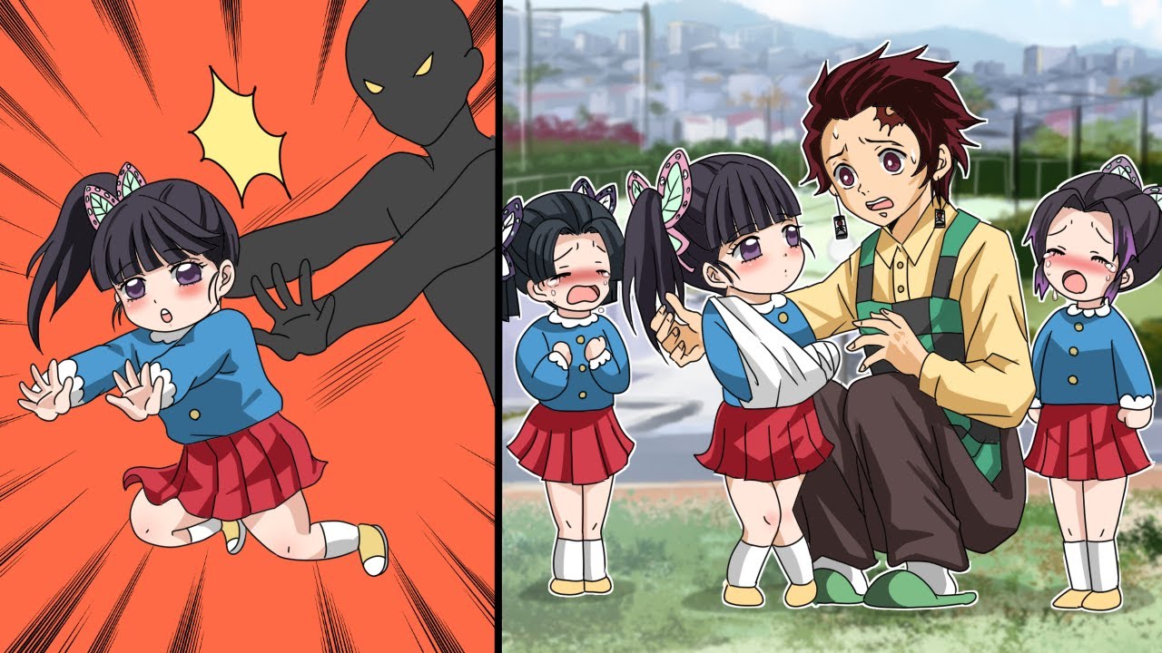 カナヲちゃんが転んで腕を骨折！？うまくご飯が食べれないカナヲちゃんを優しく炭治郎先生が手助け！