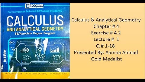 Calculus & Analytical Geometry ||| Ex # 4.2 ||| L # 1 ||| Derivative by using limit approach