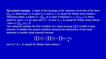 Math400 - Functional Analysis - Section 0.2.2 - The product topology