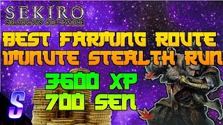 Sekiro : 1min Stealth farming run easy sen and xp