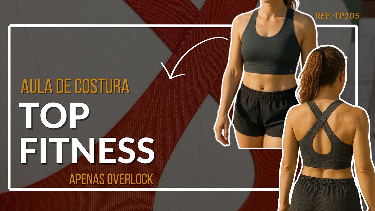 MOLDE para costura TOP FITNESS SUPER FÁCIL!  - Faça e venda moda fitness