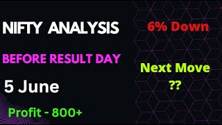Nifty Analysis for 5 June Wednesday || Before Election  Result Day Analysis || TT