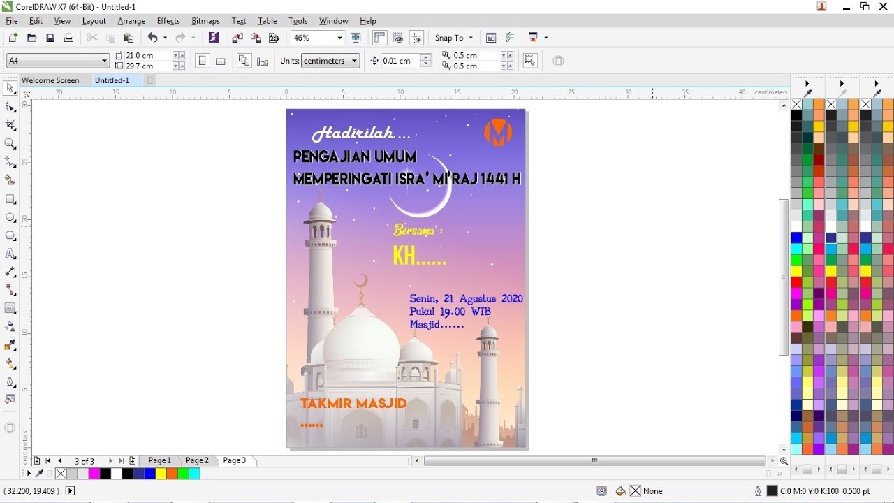 Cara Mudah Desain Brosur Lowongan Pekerjaan Coreldraw Youtube