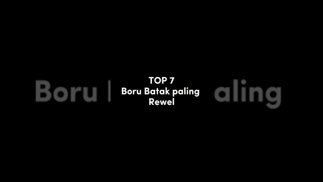 Top Cewek Batak Paling Rewel 🥰