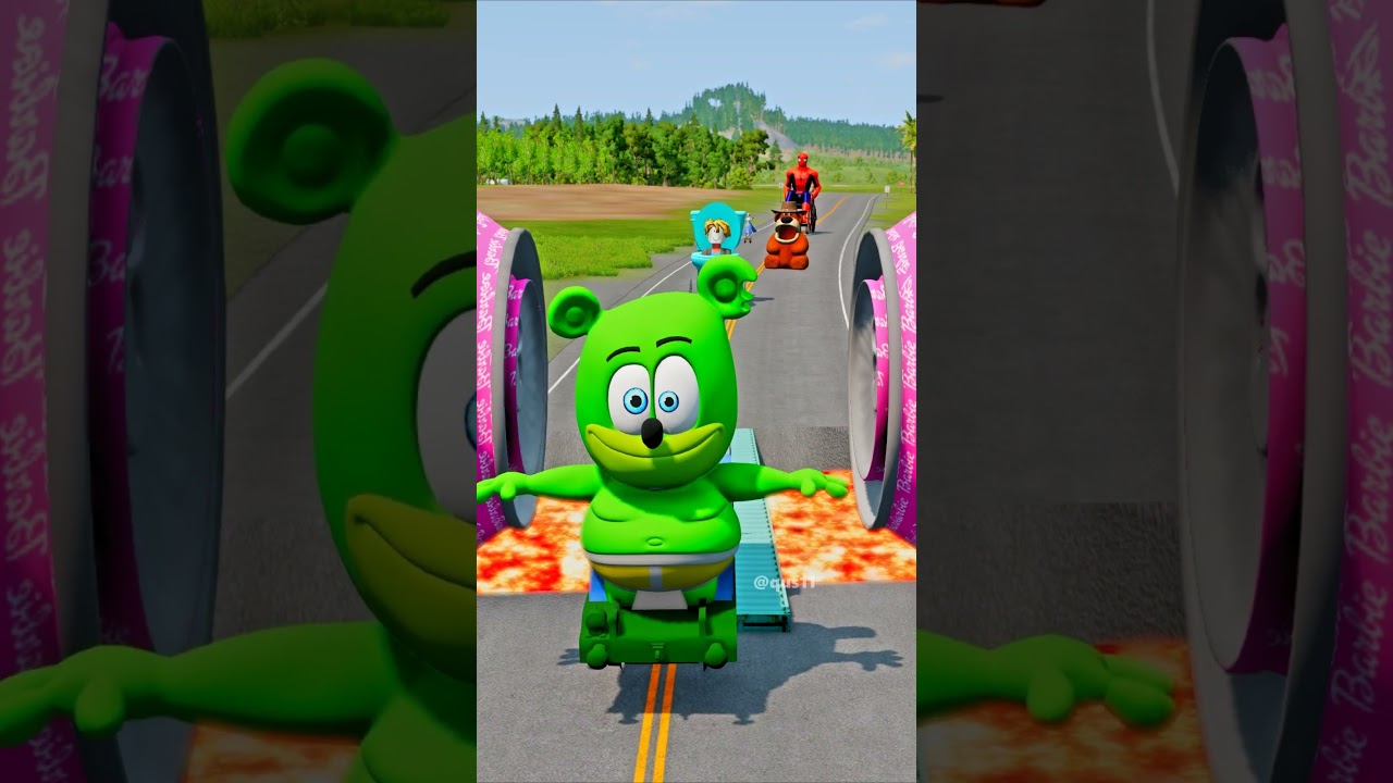 Skibidi Toilets & Speakermans & Funny Cars VS BOLLARD BARBIE AND LAVA PIT CRUSH in BeamNG.drive