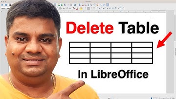 How to Delete Table in Libreoffice Writer