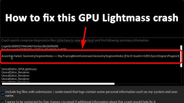 How to Fix the GPU Lightmass crash in UE 5