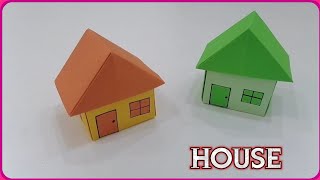طريقة صنع بيت من الورق جميل وسهل - عمل منزل بالورق للمدرسة