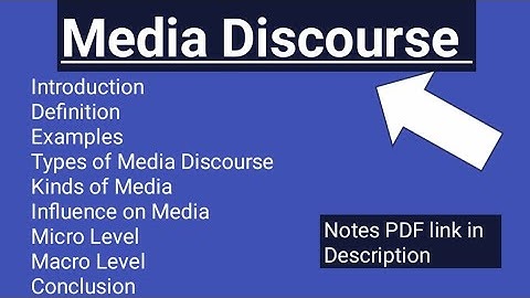 Media Discourse/Notes PDF link in Description/@LiteratureandPS