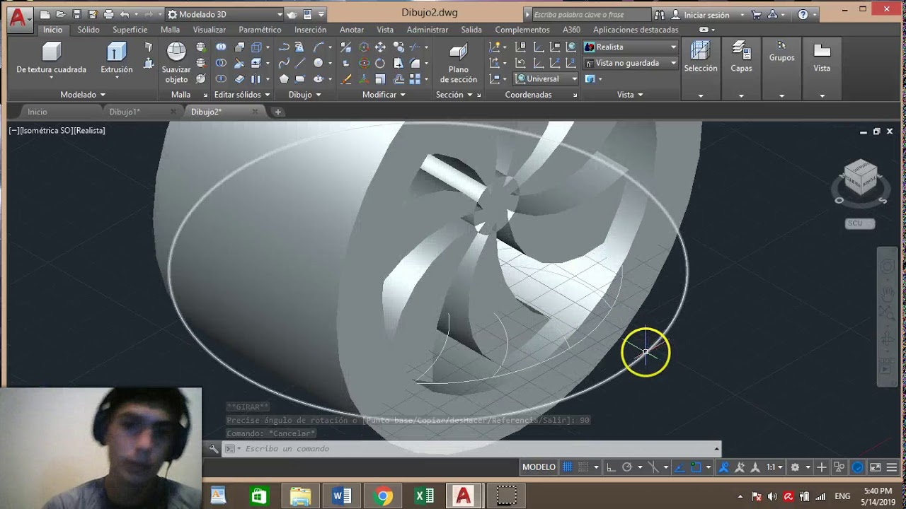 tutorial de como realizar un rin en autocad - YouTube