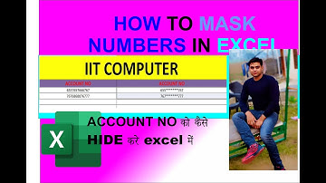 How to hide middle parts of accounts numbers in Excel || hide text with star in excel  || mask in