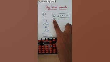 Abacus Big Friend Formula || Subtraction || Tamil #shorts