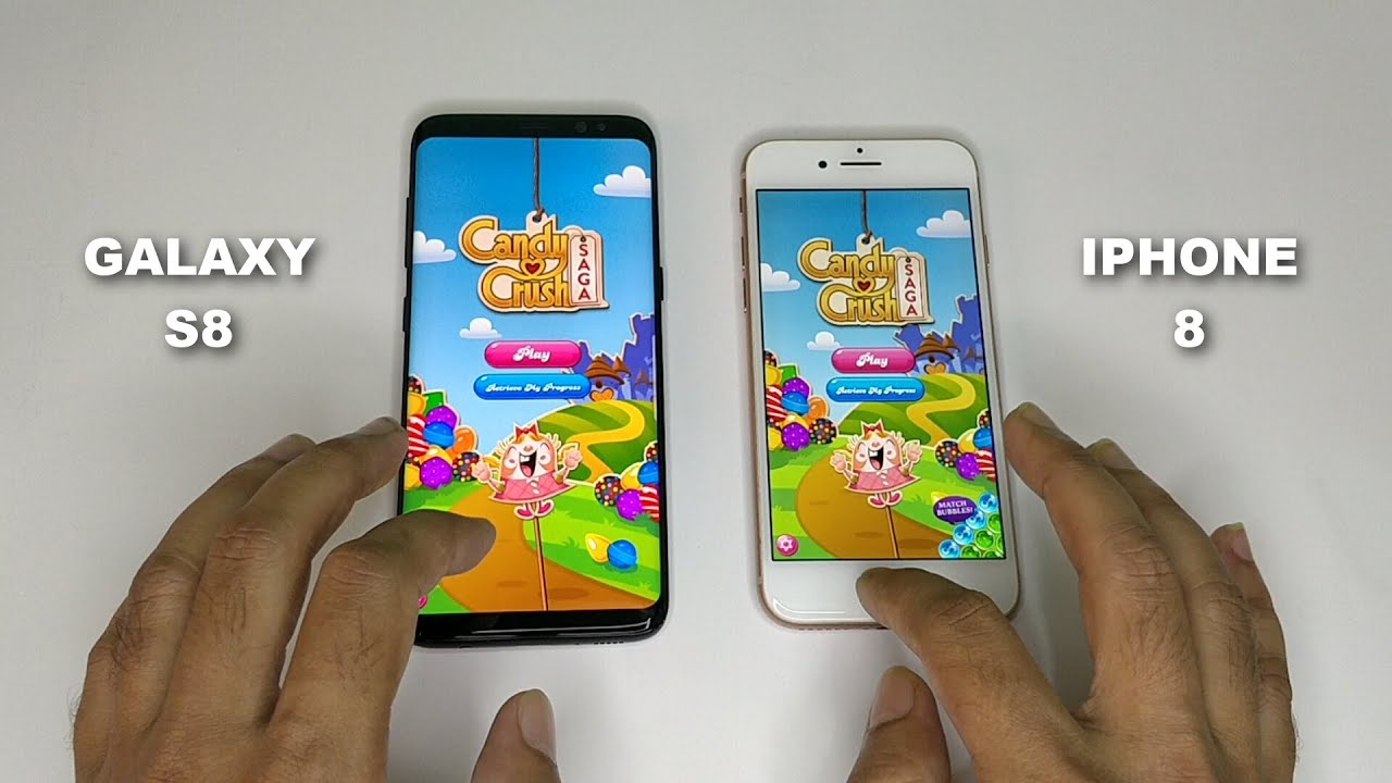 Samsung Galaxy S8 Vs iPhone 8 SPEED TEST YouTube
