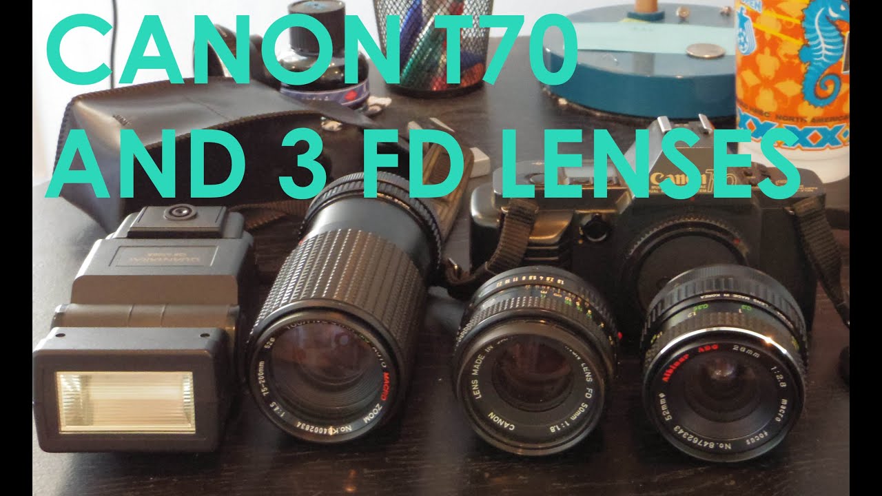 Garage Sale Finds 10 Canon T70 Camera and 3 FD Lenses for my Pentax
