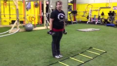 Agility ladder burpees