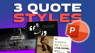 QUOTE SLIDES in PowerPoint 😊 How to do these 3 STYLES!