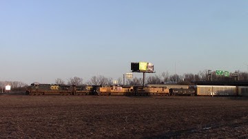 UP SD70ACe Passes CSX ES40DC in Washington Park, Illinois